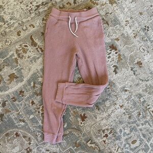 GAP Kids Cozy Waffleweave Mauve Joggers
